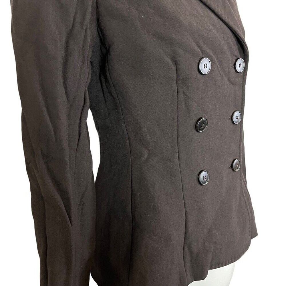 Dolce & Gabbana Womens Brown Wool Steampunk Whimsigoth Suit Jacket Blazer 40 / 4 - Picture 3 of 16